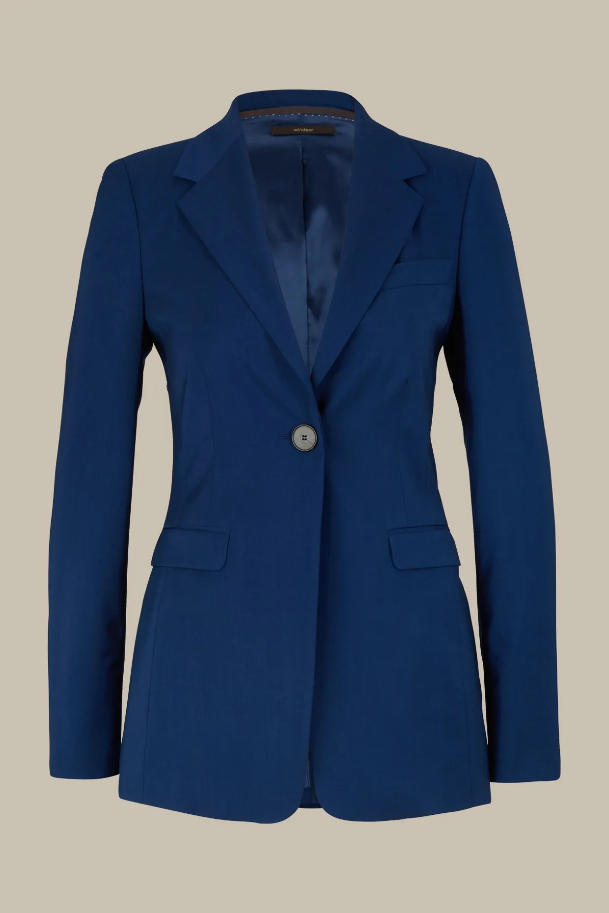 Schurwoll-Blazer Mit Pagodenschulter In