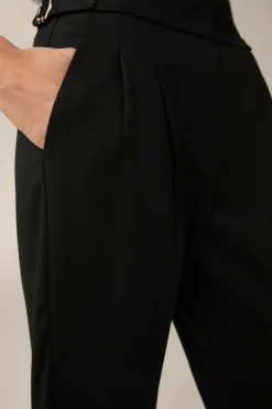 Schurwoll-Bundfalten-Hose In