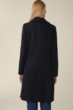 Schurwoll-Caban-Mantel Mit Cashmere In