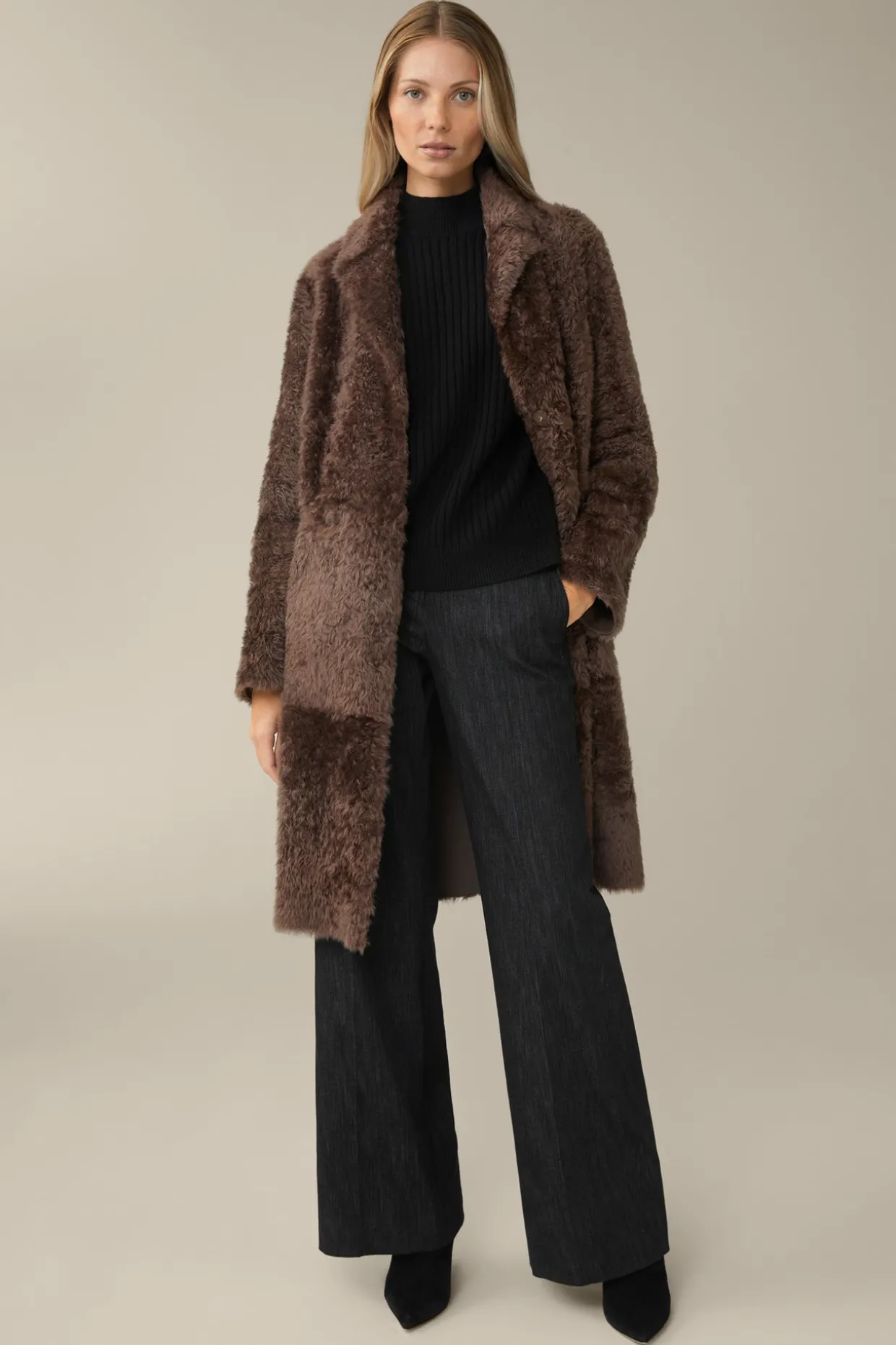 Schurwoll-Cashmeremix-Ripp-Strick-Pullover In