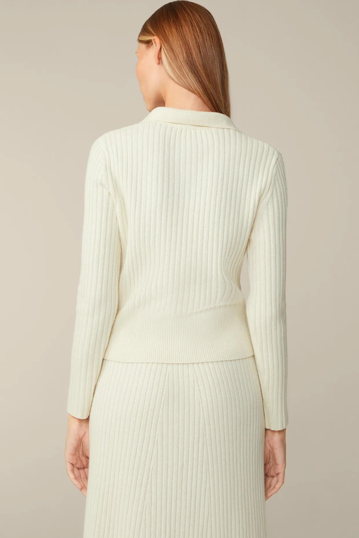 Schurwoll-Cashmeremix-Ripp-Strick-Pullover In