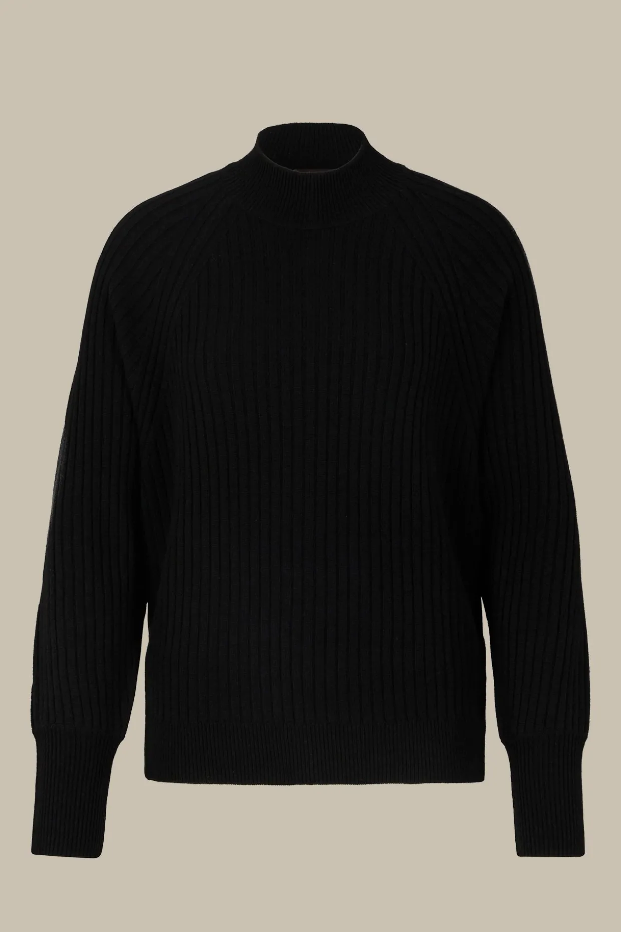 Schurwoll-Cashmeremix-Ripp-Strick-Pullover In