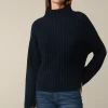 Schurwoll-Cashmeremix-Stehkragen-Pullover In