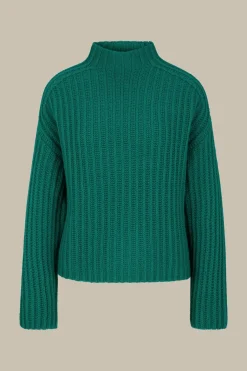 Schurwoll-Cashmeremix-Stehkragen-Pullover In