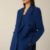 Schurwoll-Doppelreiher-Blazer In