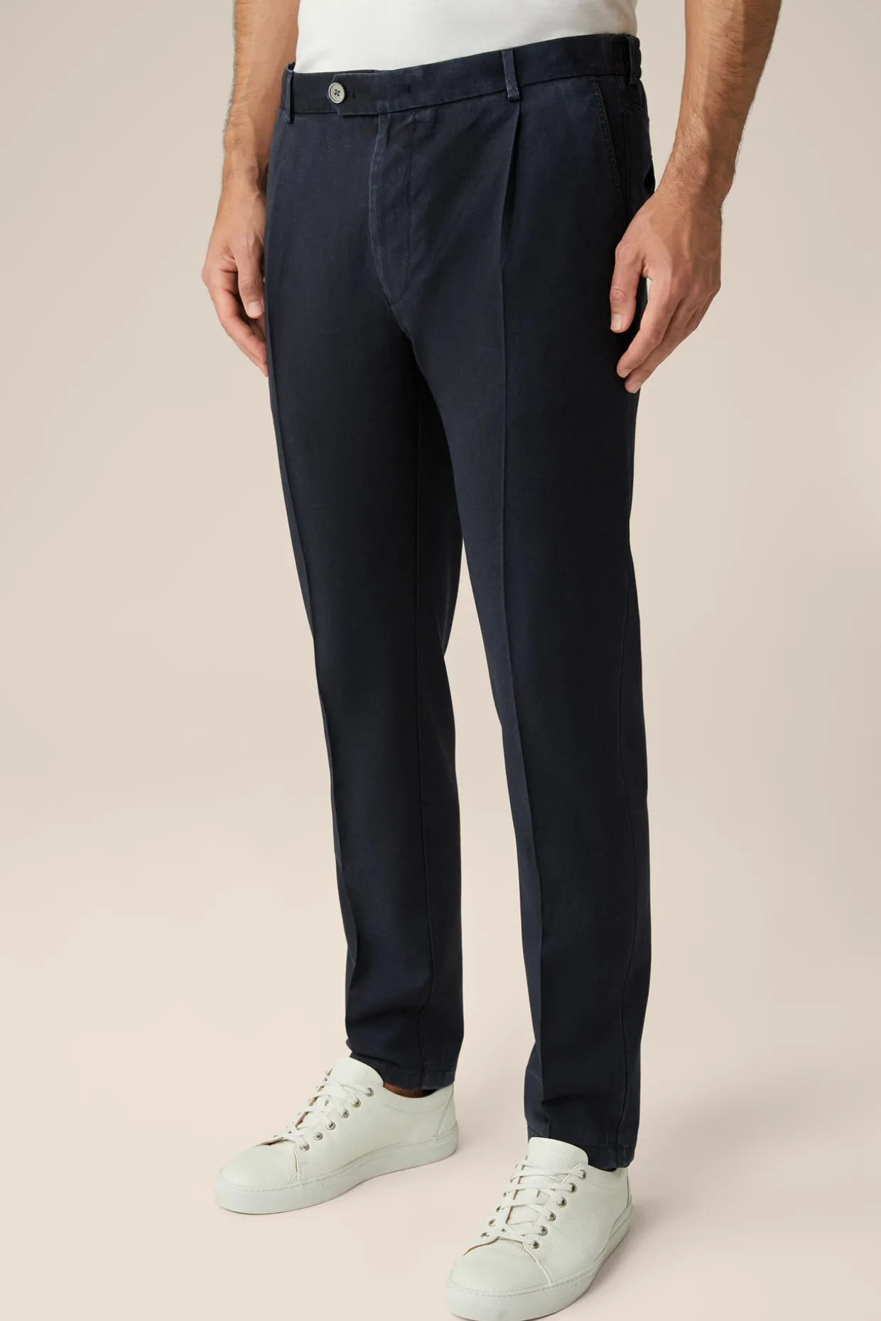 Schurwoll-Hose Floro In Navy