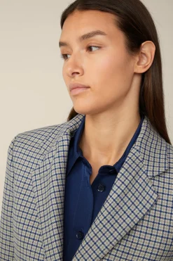 Schurwoll-Long-Blazer Mit Gürtel In