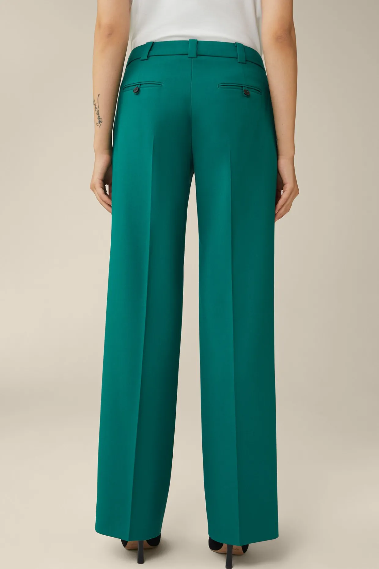 Schurwoll-Marlene-Hose In