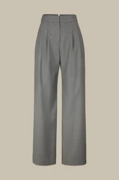 Schurwoll-Marlene-Hose Mit Bundfalte In