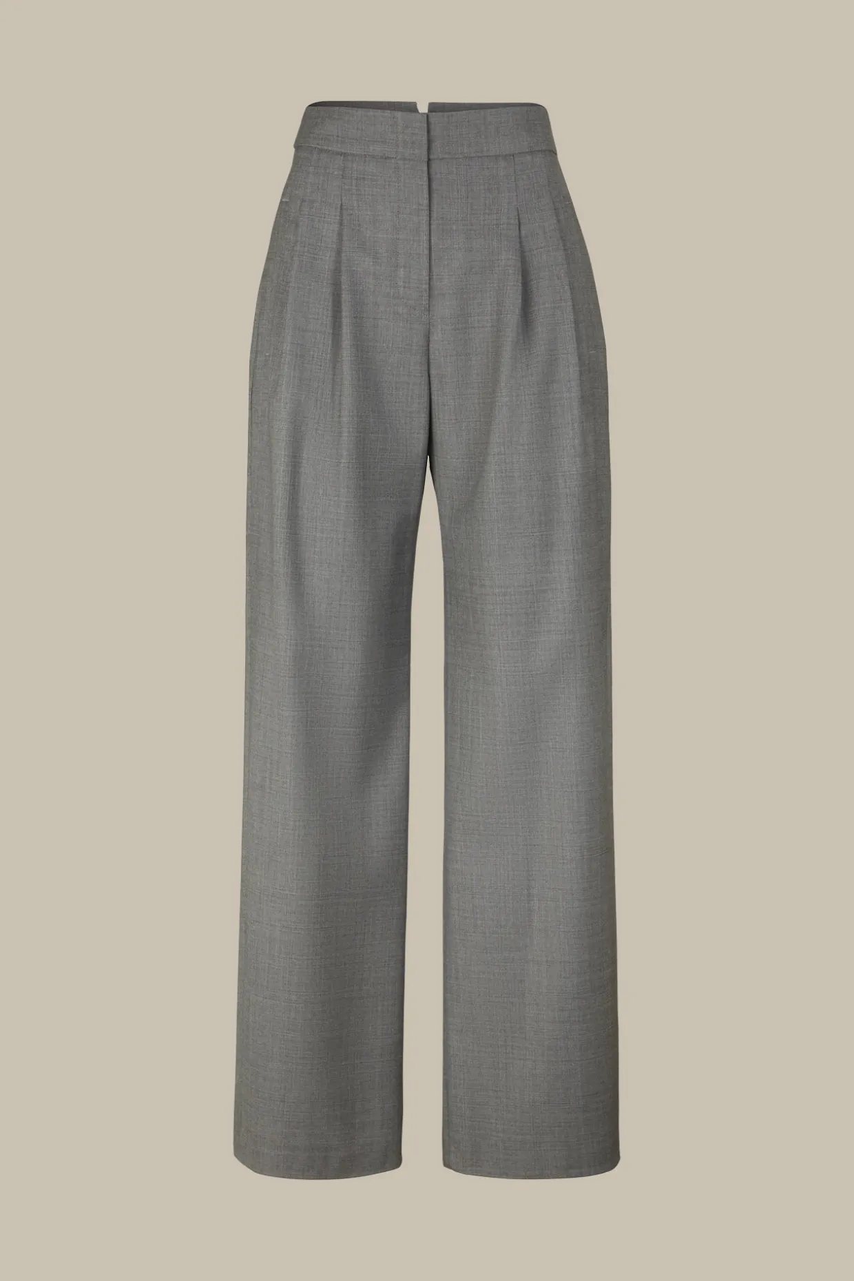 Schurwoll-Marlene-Hose Mit Bundfalte In