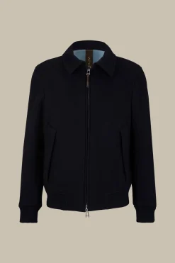 Schurwollmix-Blouson Stilo Mit Hemdkragen In