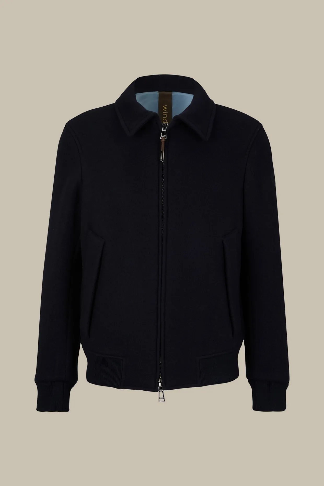 Schurwollmix-Blouson Stilo Mit Hemdkragen In