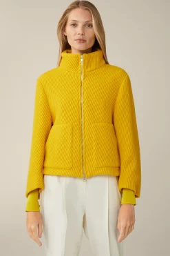 Schurwollmix-Cape-Jacke Mit Struktur In
