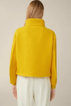 Schurwollmix-Cape-Jacke Mit Struktur In