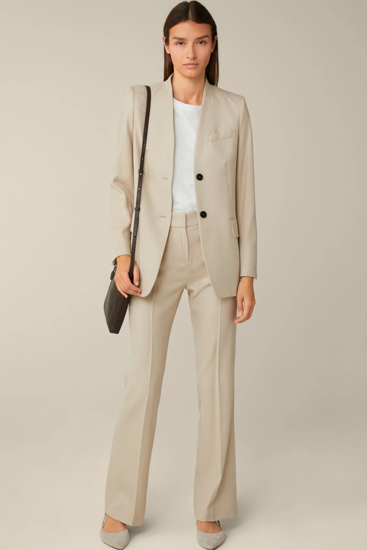 Schurwollmix-Twill-Long-Blazer In