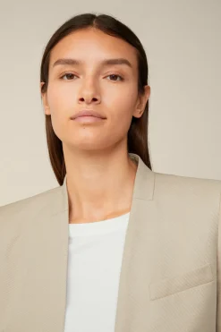 Schurwollmix-Twill-Long-Blazer In