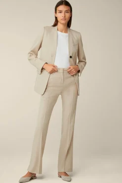 Schurwollmix-Twill-Marlene-Hose In