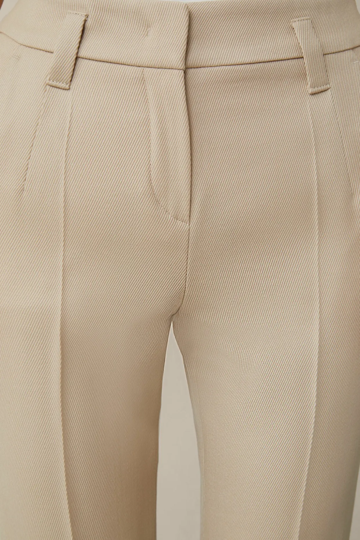 Schurwollmix-Twill-Marlene-Hose In