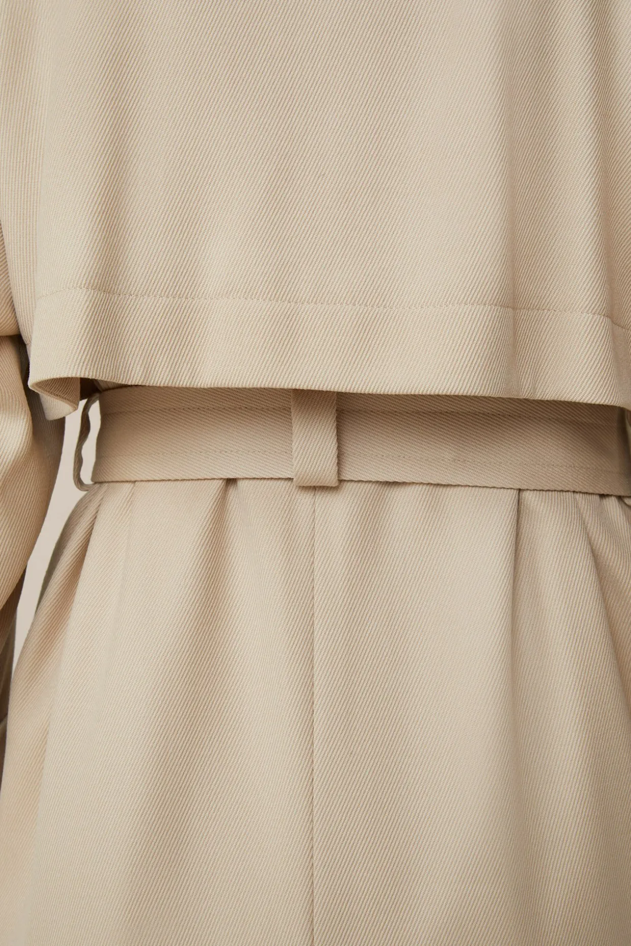 Schurwollmix-Twill-Trenchcoat In