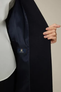 Schurwoll-Roben-Mantel Mit Cashmere In