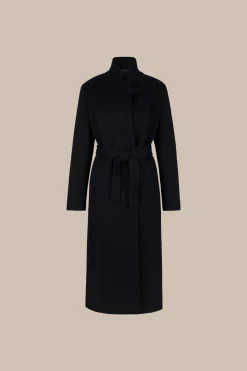 Schurwoll-Roben-Mantel Mit Cashmere In