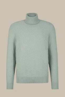 Schurwoll-Rollkragen-Pullover Amilo Mit Cashmere In Strukturiert