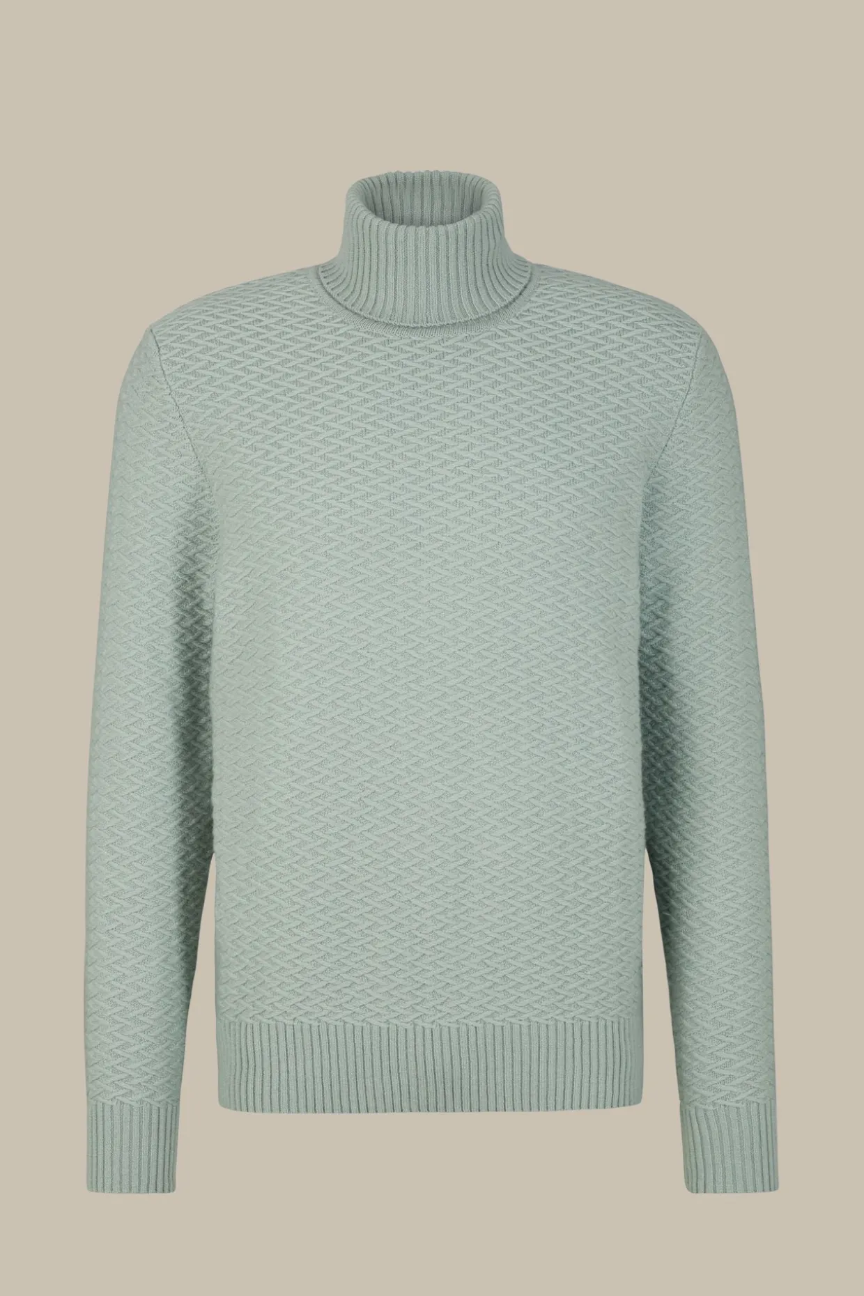 Schurwoll-Rollkragen-Pullover Amilo Mit Cashmere In Strukturiert