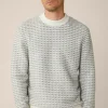 Schurwoll-Rundhals-Pullover Amilo Mit Cashmere In Strukturiert