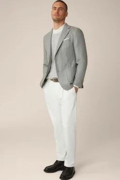 Schurwoll-Rundhals-Pullover Amilo Mit Cashmere In Strukturiert