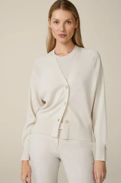 Schurwoll-Seidenmix-Cardigan In