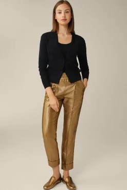 Schurwoll-Seidenmix-Cardigan In