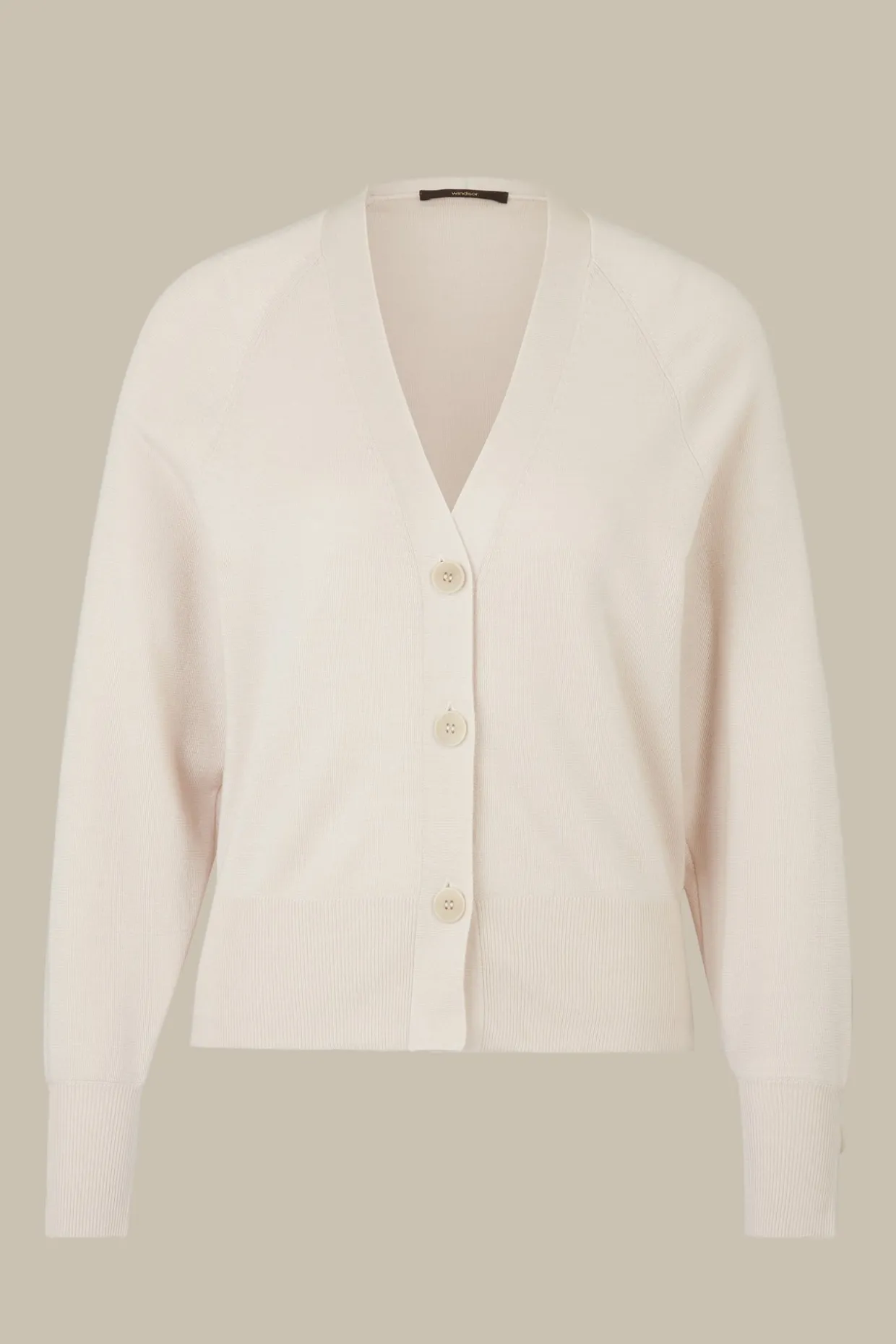 Schurwoll-Seidenmix-Cardigan In