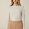 Schurwoll-Seidenmix-Langarm-Shirt In