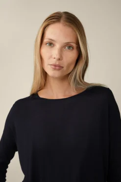 Schurwoll-Seidenmix-Pullover In