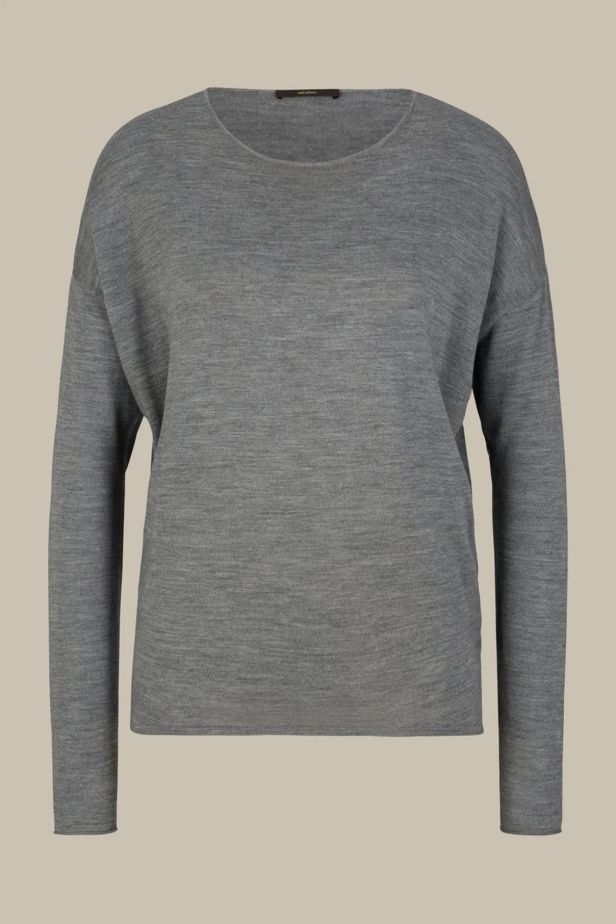 Schurwoll-Seidenmix-Pullover In