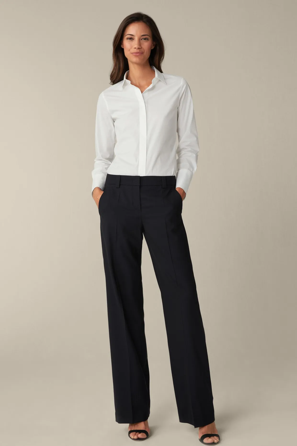 Schurwoll-Stretch-Anzug-Hose In