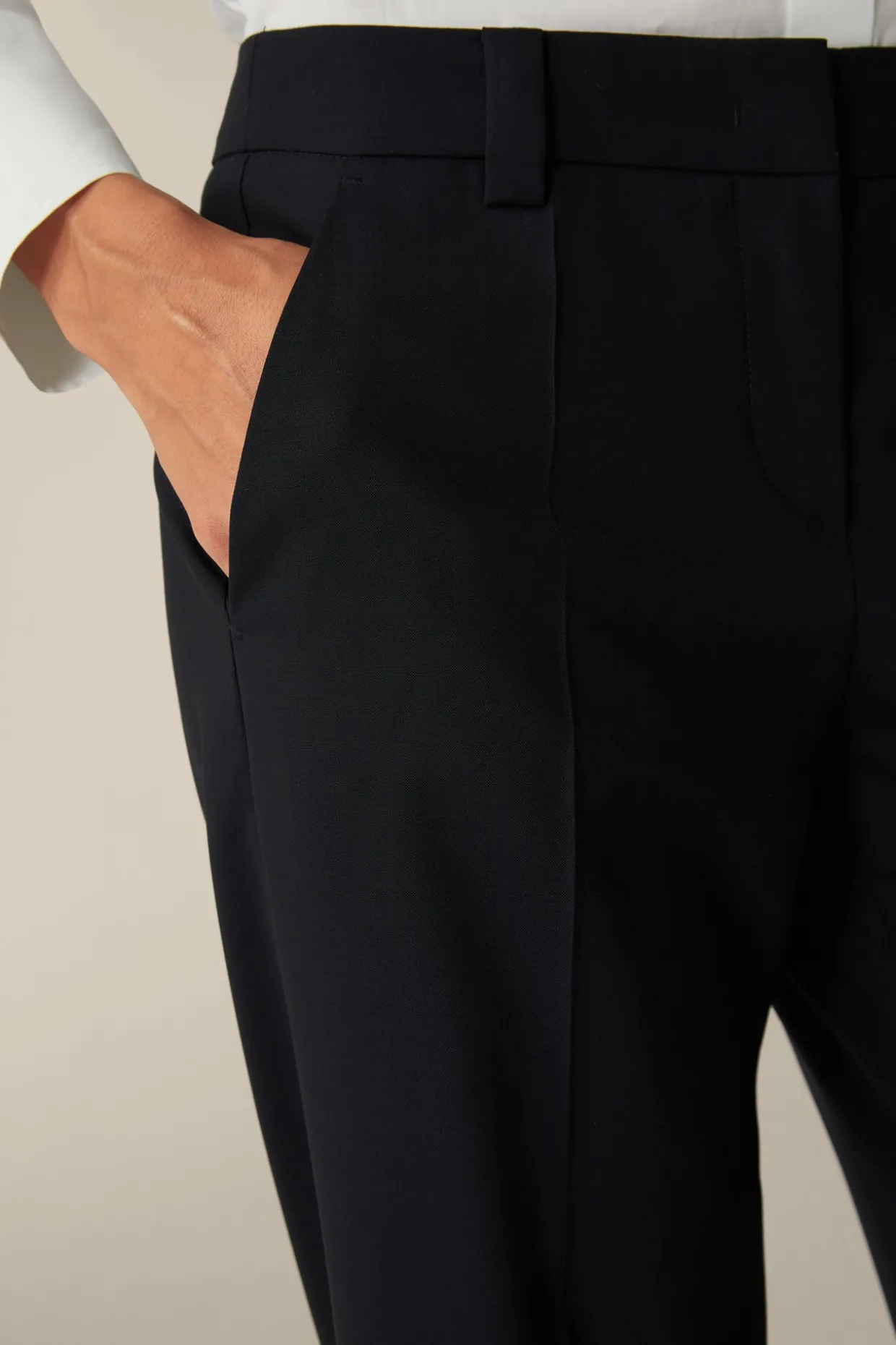 Schurwoll-Stretch-Anzug-Hose In