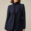 Schurwollstretch-Blazer In