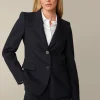 Schurwoll-Stretch-Blazer In