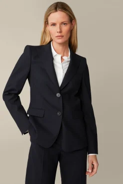 Schurwoll-Stretch-Blazer In