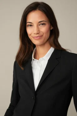 Schurwoll-Stretch-Blazer In