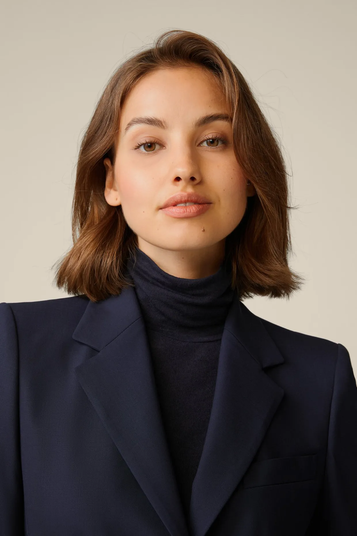 Schurwollstretch-Blazer In