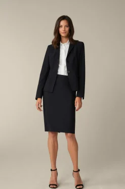 Schurwoll-Stretch-Blazer In
