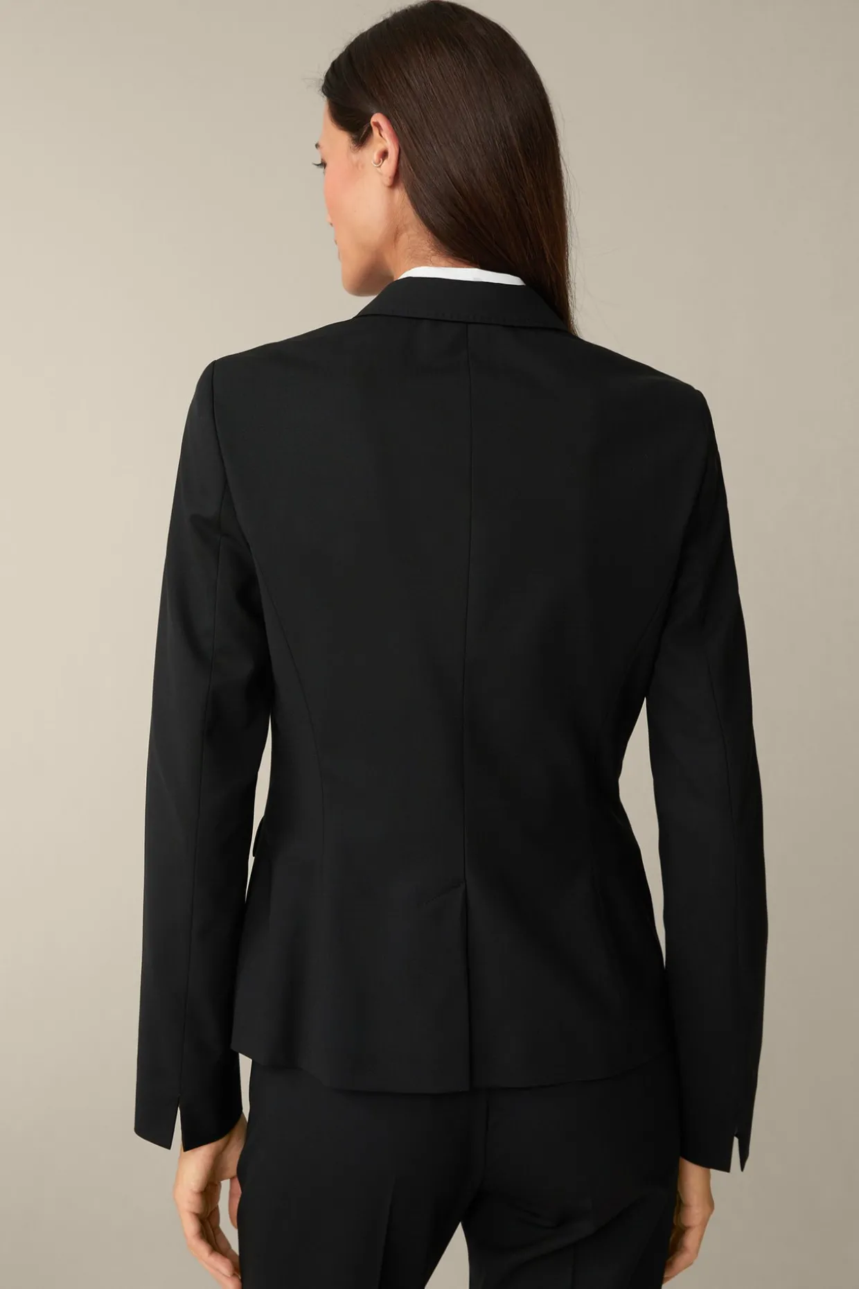Schurwoll-Stretch-Blazer In