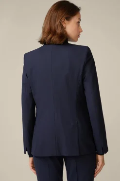 Schurwollstretch-Blazer In