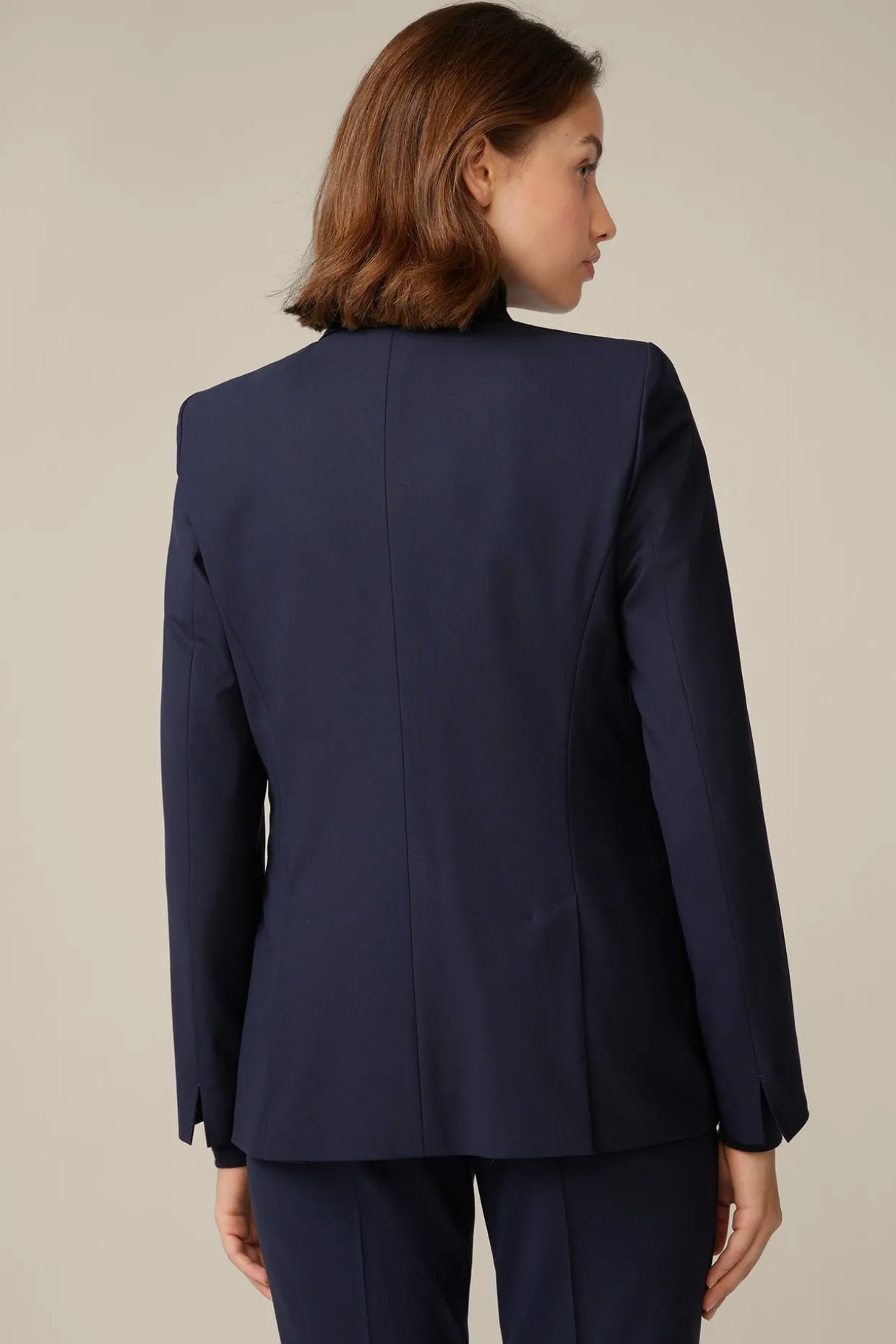 Schurwollstretch-Blazer In