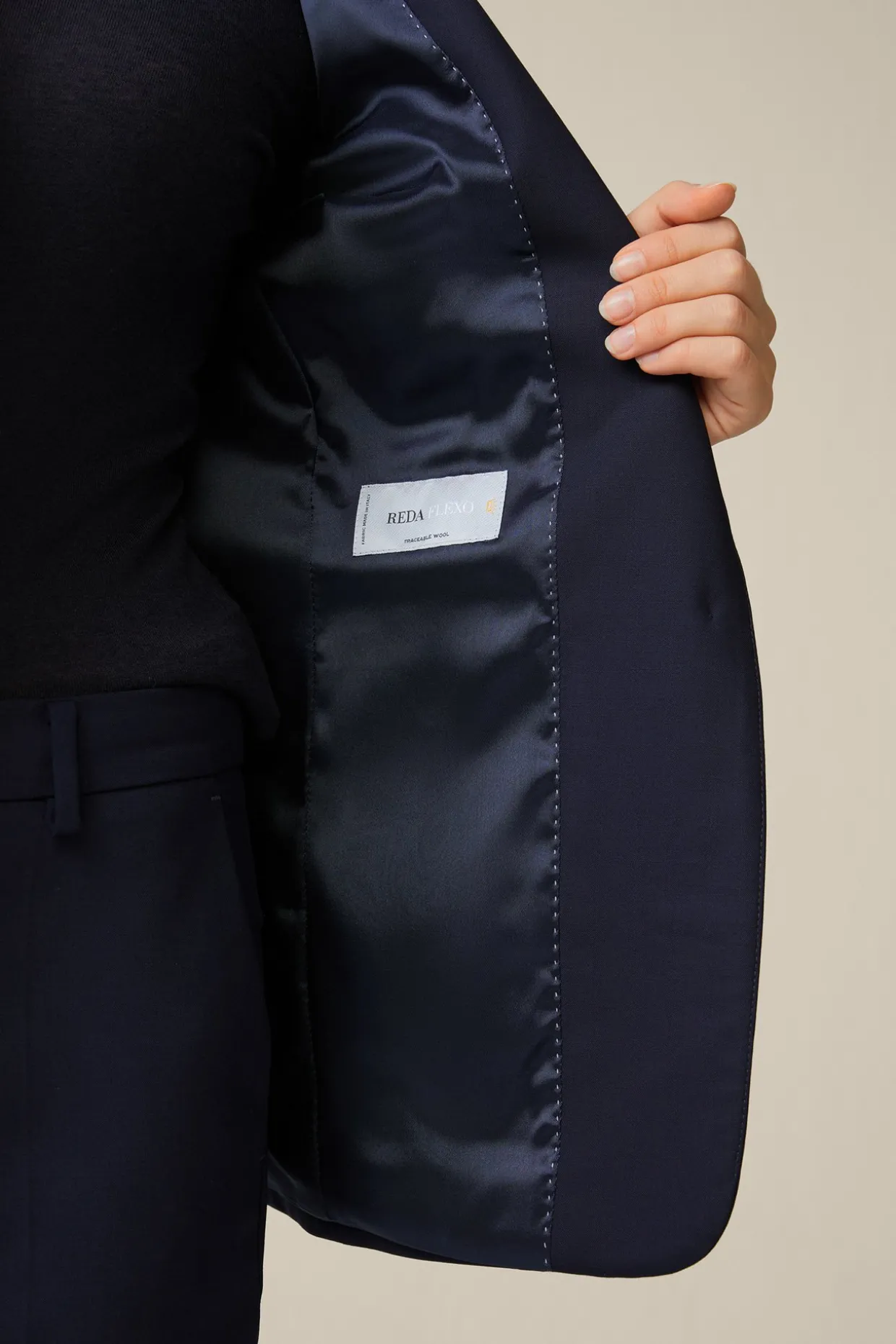 Schurwollstretch-Blazer In