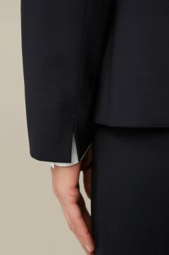 Schurwoll-Stretch-Blazer In