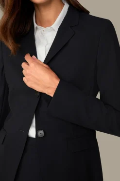 Schurwoll-Stretch-Blazer In