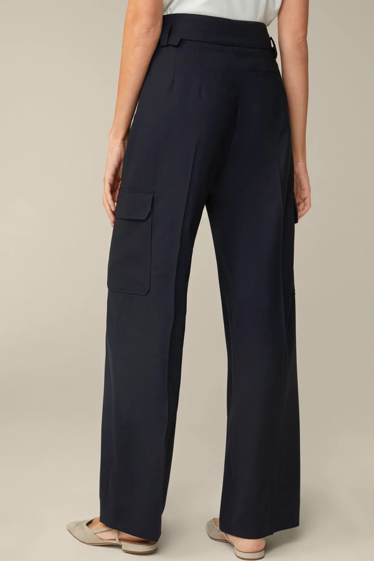 Schurwollstretch-Cargo-Marlene-Hose In